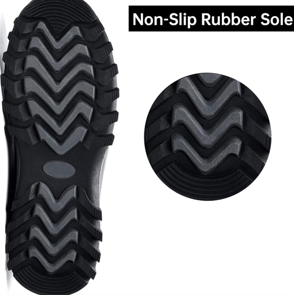 Mens Shoes Winter Snow Boots Waterproof Fur Lined Leather Ankle Non-Slip - Picture 11 of 14